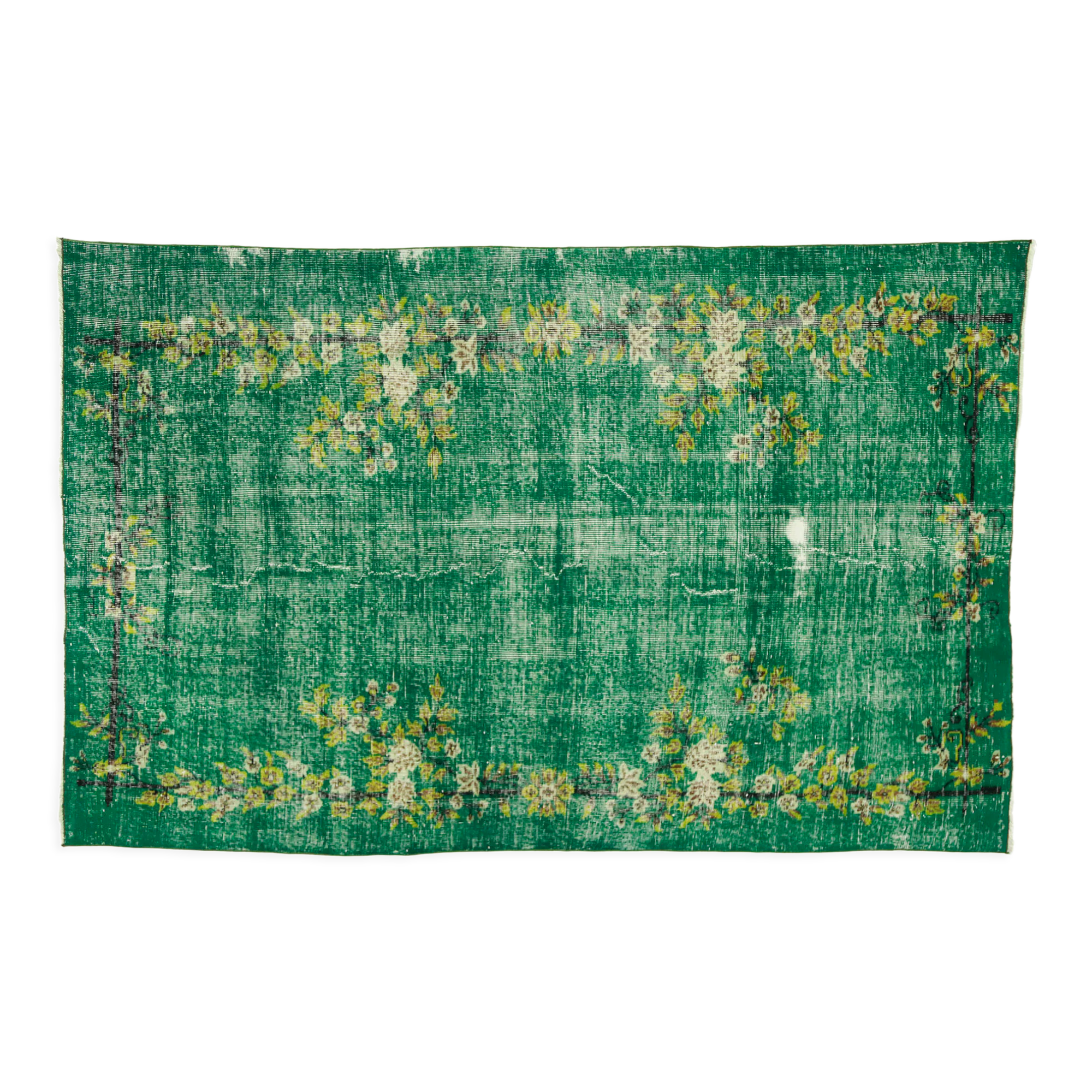 Anatolian handmade vintage rug 248 cm x 152 cm