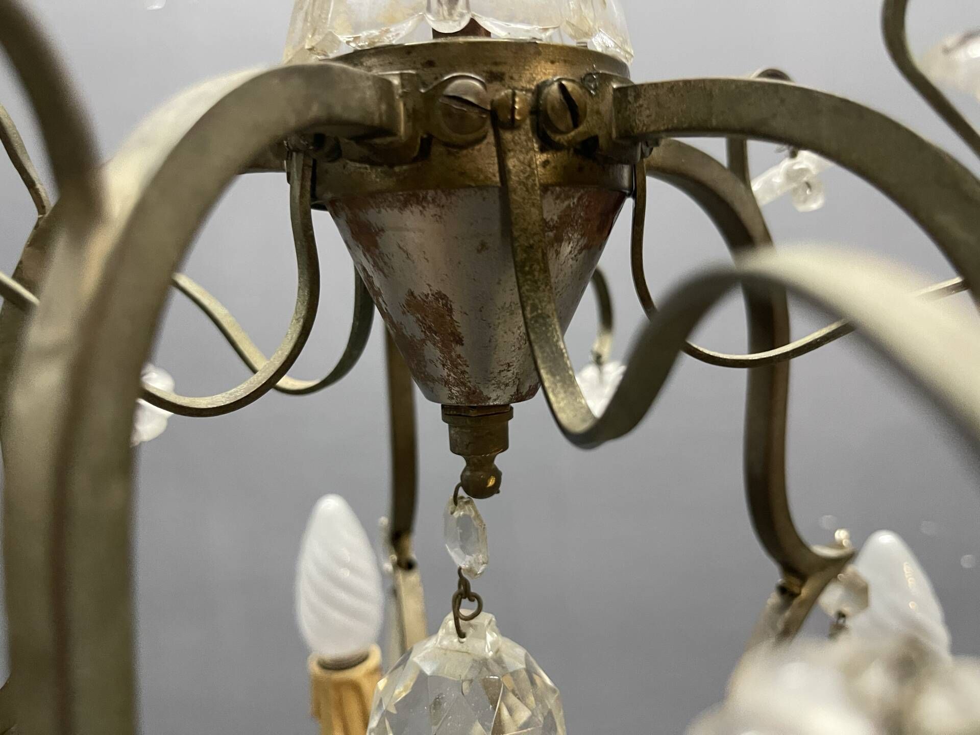Vintage Italian Crystal Chandelier, 1940s