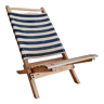 Chair folding armchair sitting striped canvas