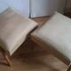 Pair of large vintage 1950s ottoman footstools.