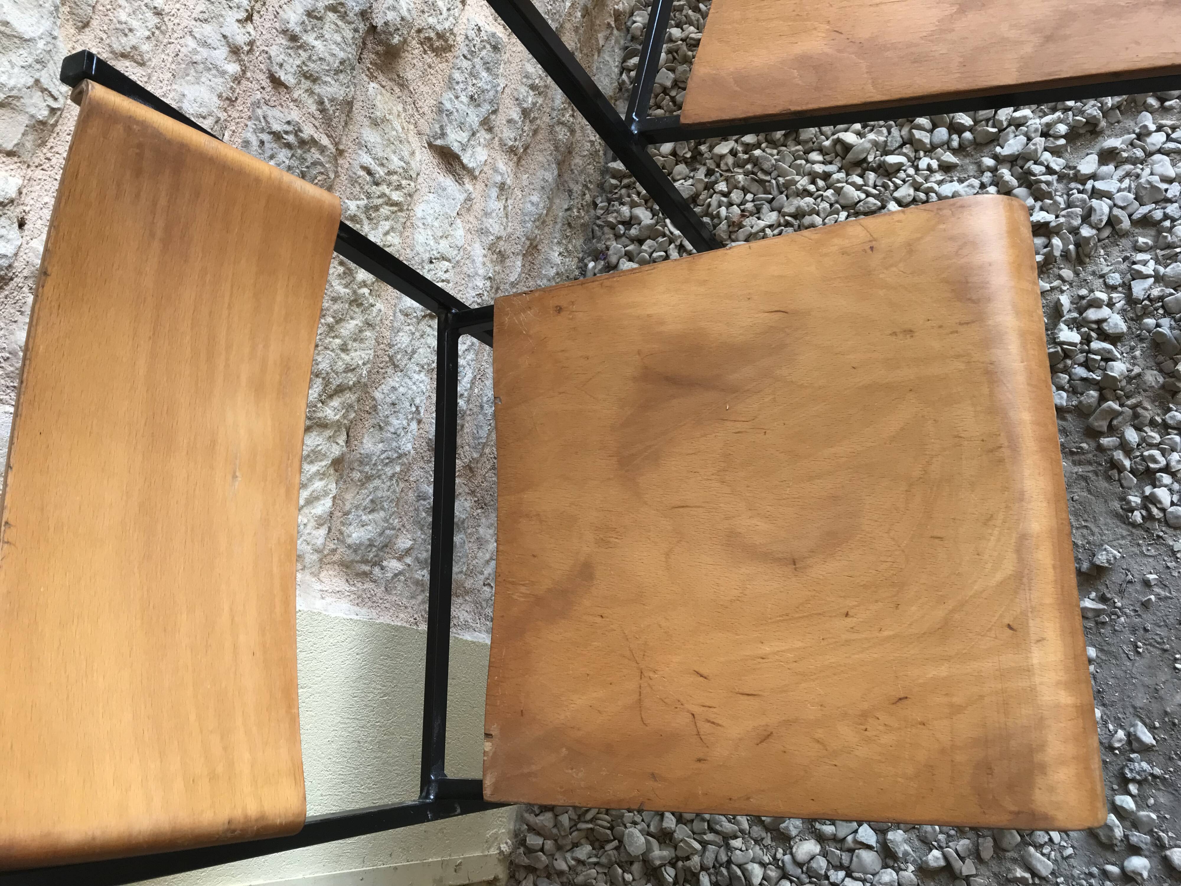 Set of 4 vintage chairs Hiller 1980's