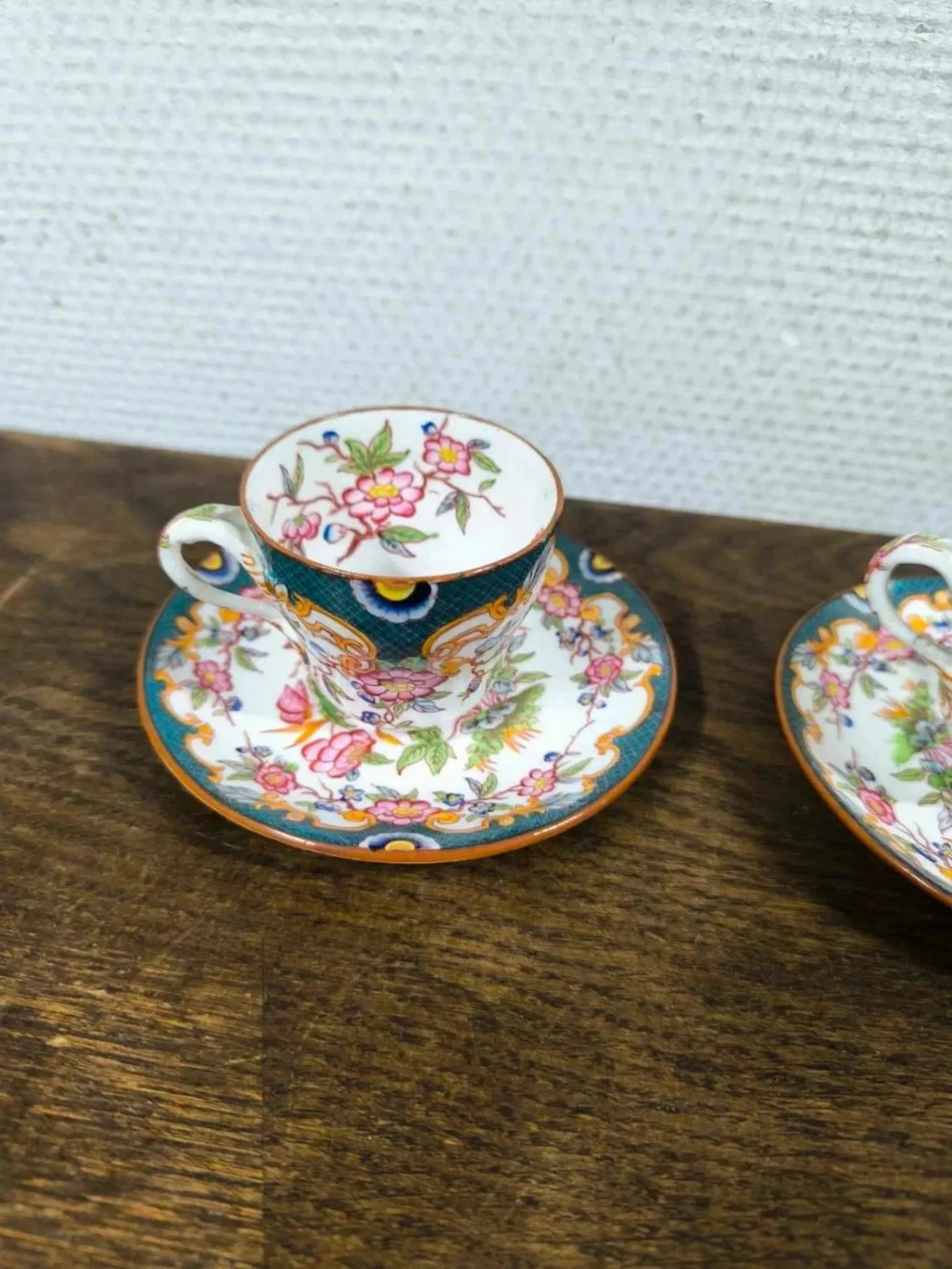 Lot de 2 tasses Sarreguemines minton 215