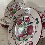 Assiettes Saint Clément Au vase fleuri