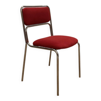 Chaises années 70 métal chromé retapissées
