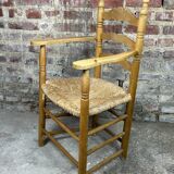 Paillé armchair in natural wood 1980