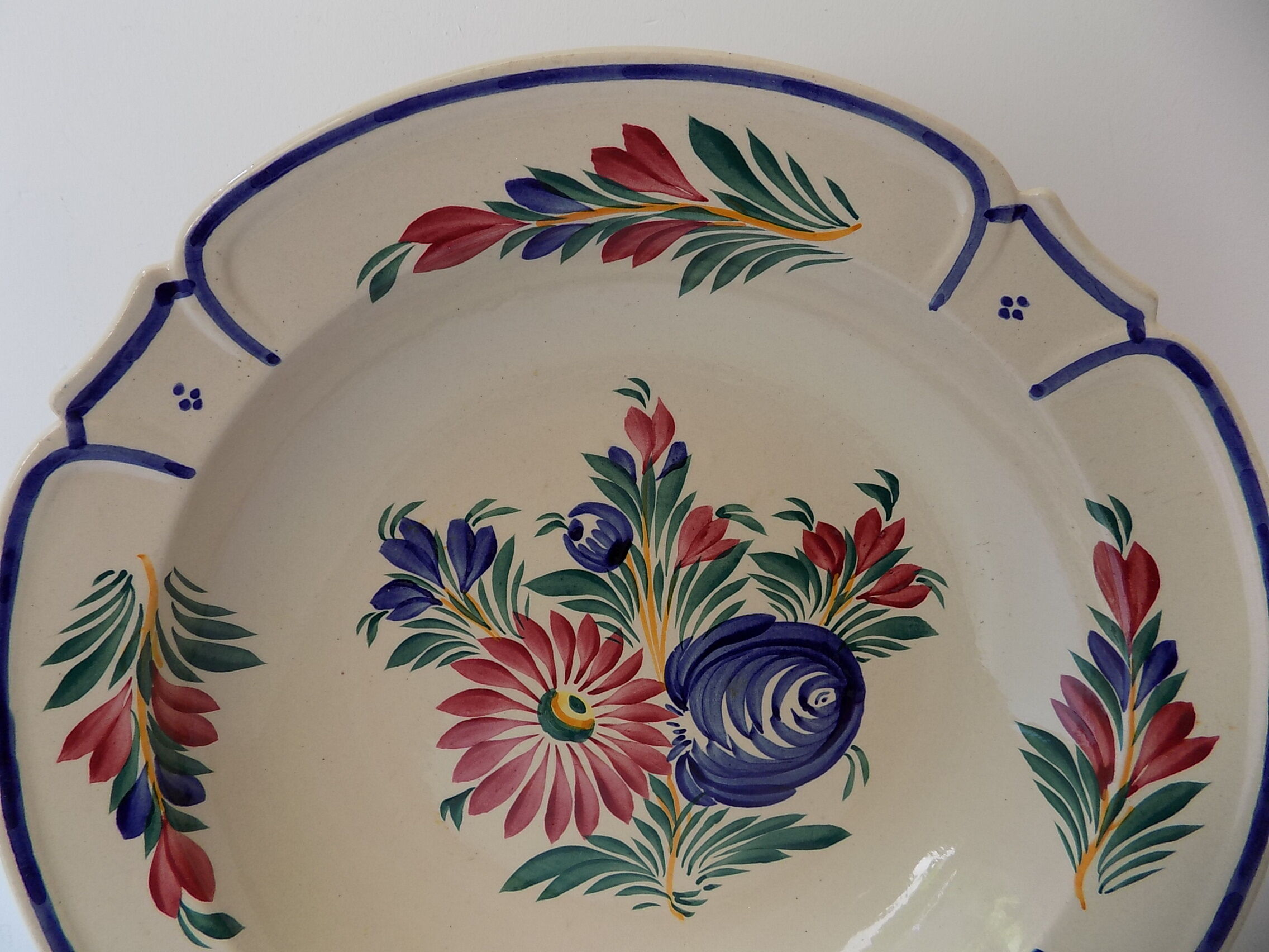 Numbered Henriot Quimper earthenware plate