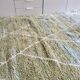 Tapis berbère Béni Ouarain vert à losanges blancs