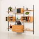 Rare Kai Kristiansen 3 bay wall unit in beech, 1970s