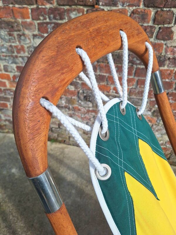Fauteuil vintage, meuble siège de pont ancien