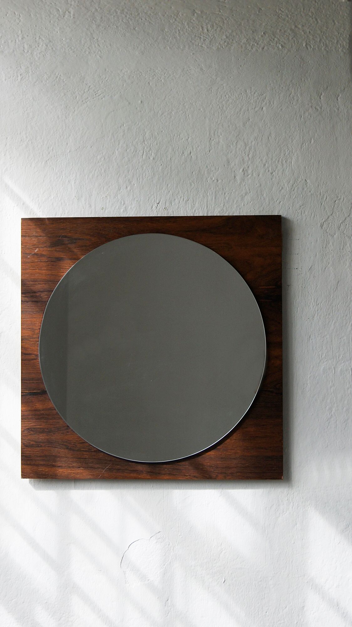 Rosewood veneer wall mirror
