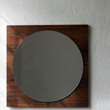 Rosewood veneer wall mirror