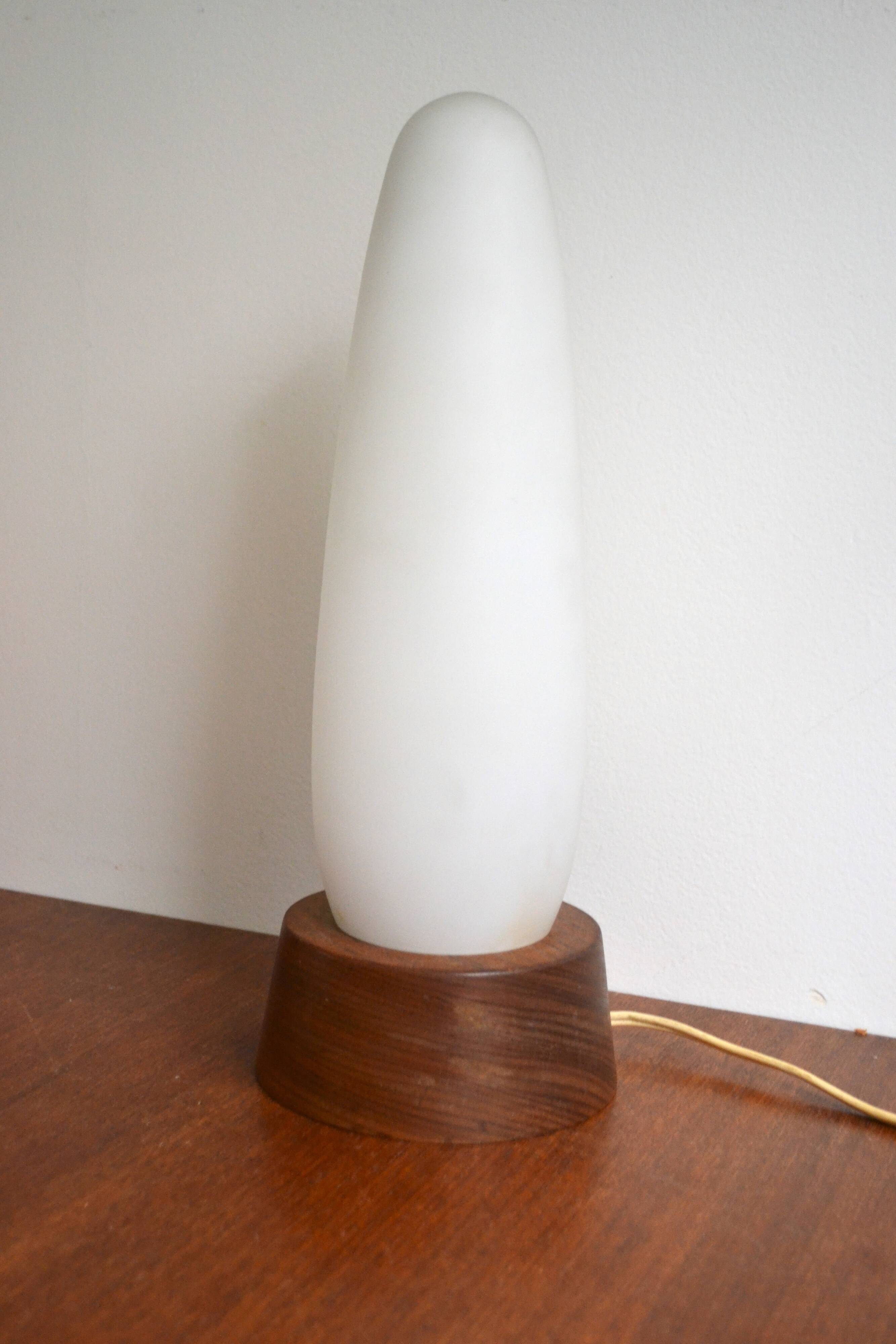 Scandinavian lamp Philips opaline teak