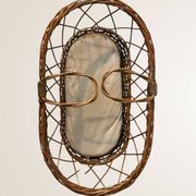 Woven wicker bassinet
