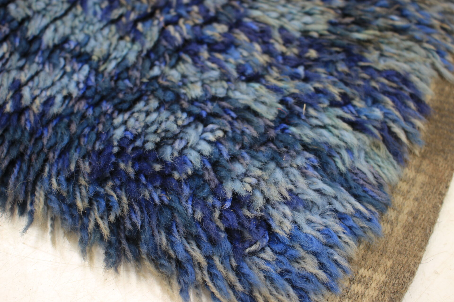 1970s Danish Mid-Century Wool Rug by Nordiska Industri 130x77cm