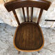 Chair bistrot baumann dark wood 70s vintage #a201