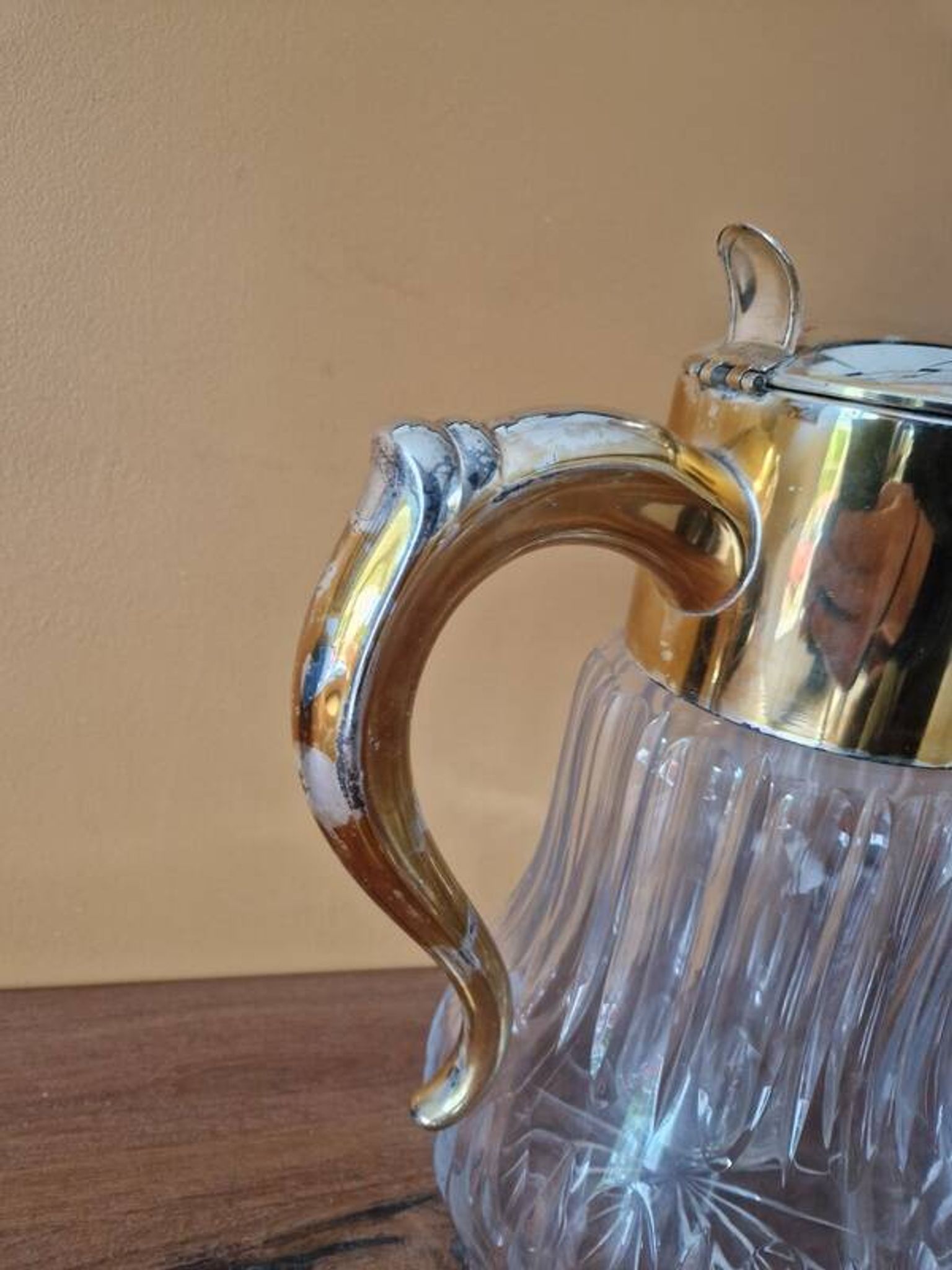 Jug for orangeade with crystal cooler, Hans Knabel, Esslingen.