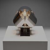 Stainless steel table lamp by Edera Radici for Sagim, Italy 1970