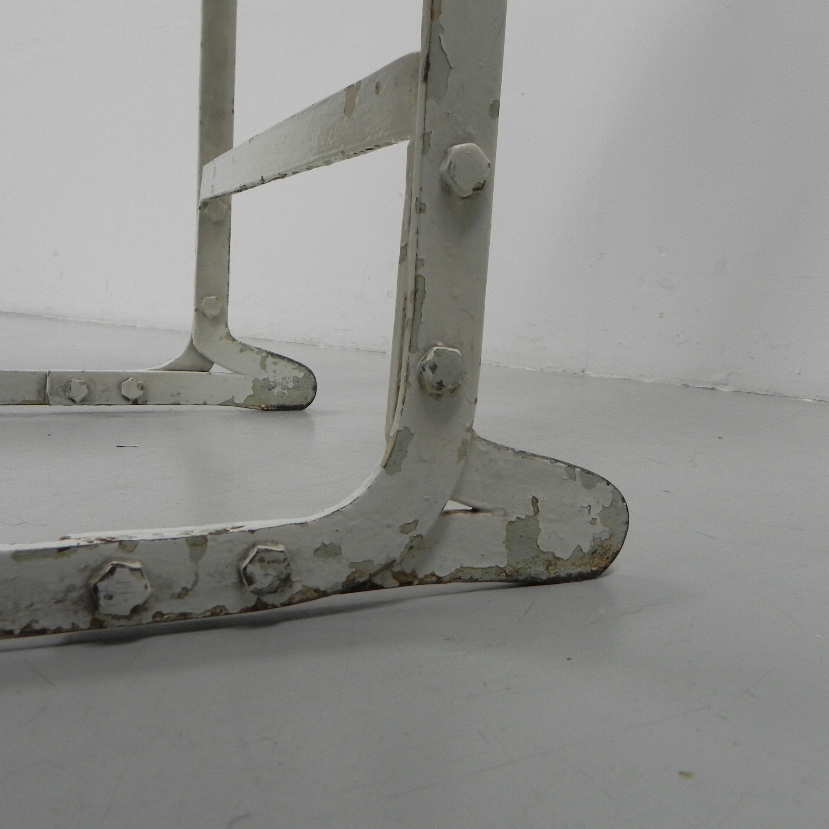 Industrial side table, hospital bed