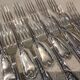 12 silver-plated dessert forks, Ercuis silversmith, Louis XV 29