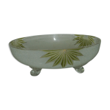 Coupe en verre givré et émaillé art-nouveau