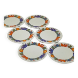 Set of 6 Villeroy and Boch Acapulco plates, diameter 15.5 cm