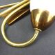 Vintage brass wall light with 3 glass tulips.