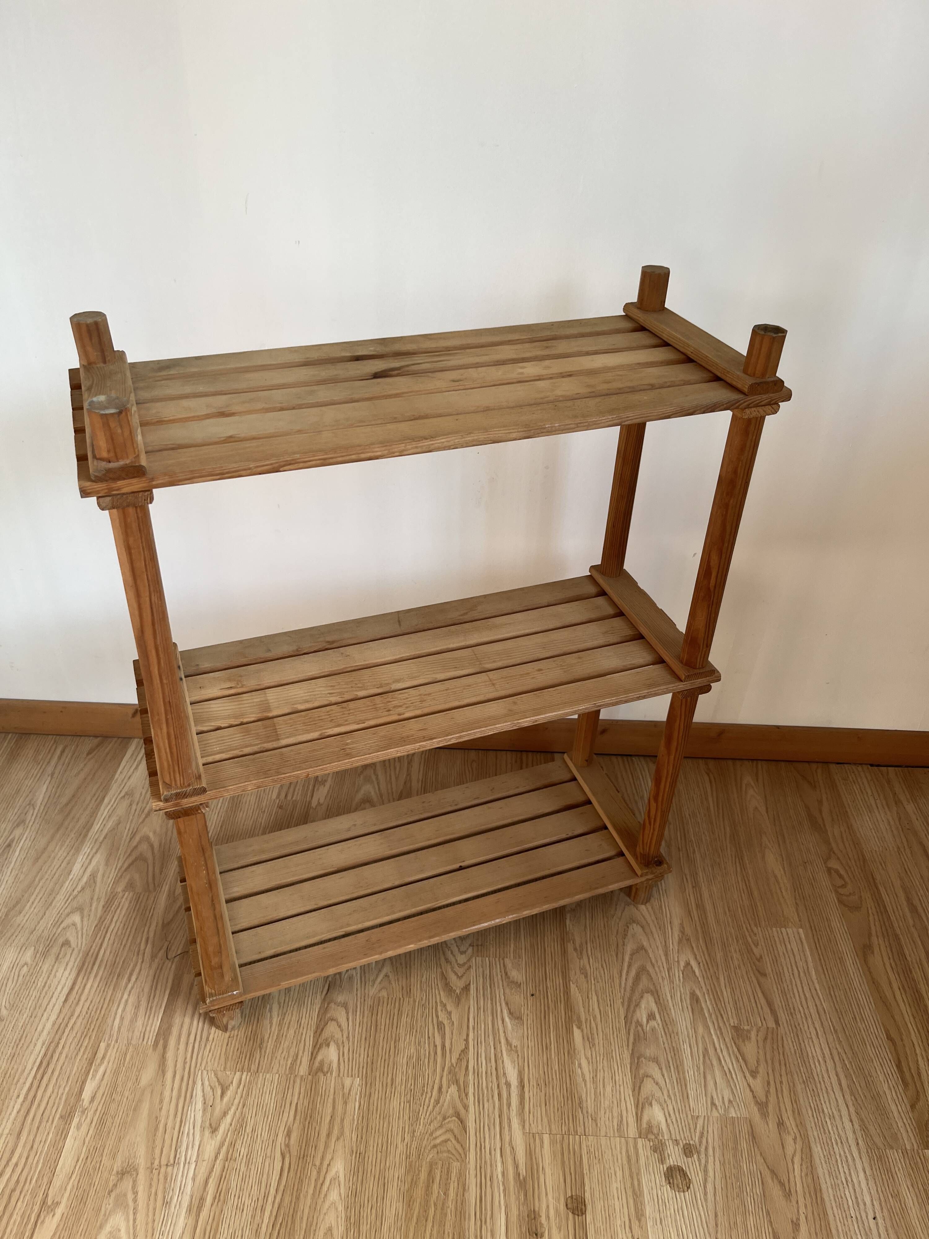 1970 pine bookshelf shelf