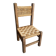 Vintage children's chair wood and rope by Audoux and Minet