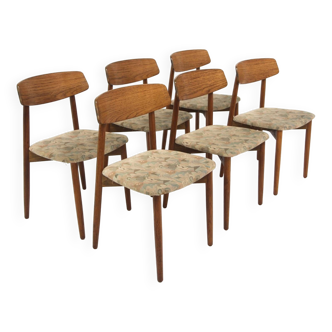 Set of 6 teak chairs, Harry Østergaard, Randers Møbelfabrik, Denmark, 1960