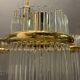 Mid-Century Italian Murano Glass Rod Chandelier, 1980s