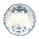 Flat plate Terre de Fer Saint Amand, Regency model, in blue