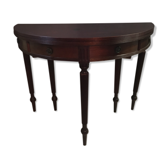 Table console half moon merisier louis xvi