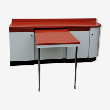 Formica sideboard with its 70' retractable table