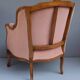 Ensemble de 3 larges bergères de style Louis XV en bois naturel