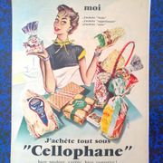 Colorful Cellophane advertisement from a period magazine