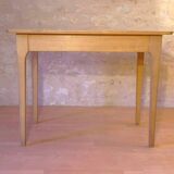 Table bureau bois massif clair ancienne vintage 1980