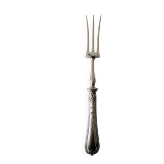 Large antique Christofle serving fork, 30 cm, silver-plated