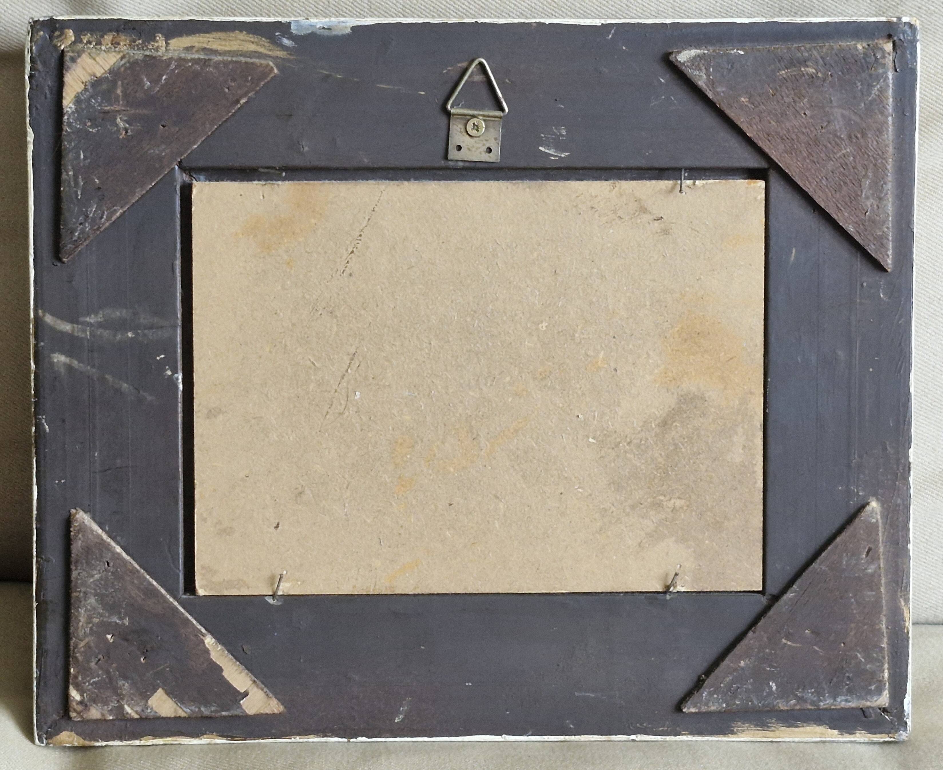 Marine oil painting wooden frame