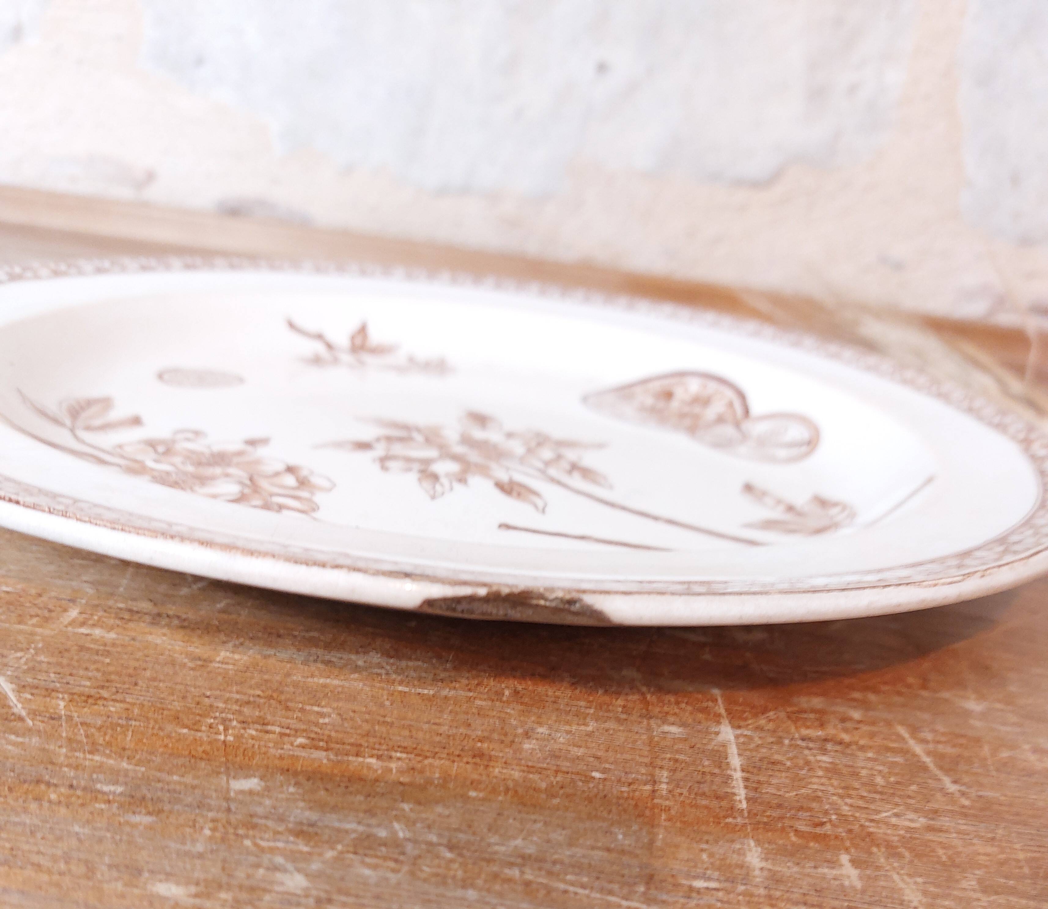 Large hollow iron earth dish daisy decor