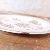 Large hollow iron earth dish daisy decor