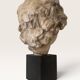Plaster bust on a wooden base