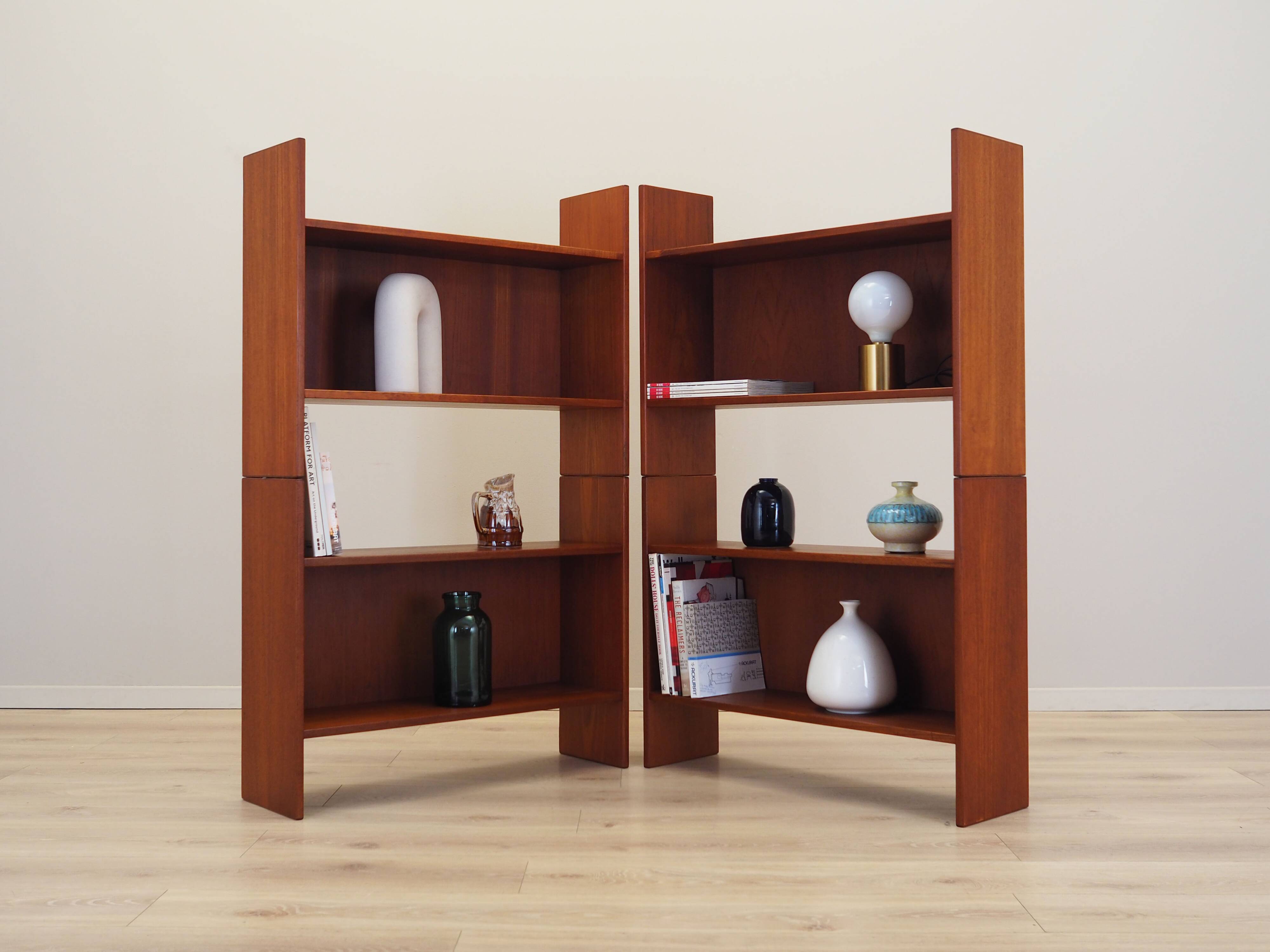 Set of teak bookcases, Danish design, 1970s, production: Denmark