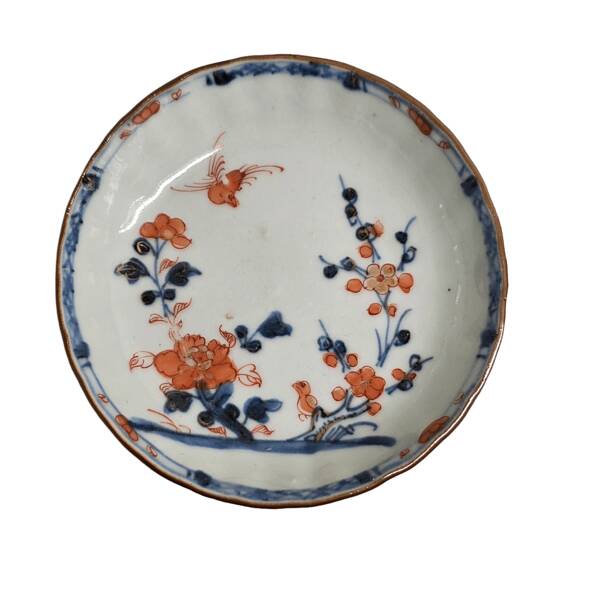 Soucoupes à cappuccino en porcelaine Imari chinoise antique, milieu des années 1700.