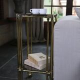 Brass side table, 1970s-1980s