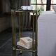 Brass side table, 1970s-1980s