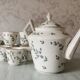 Porcelain barbel tea set Limoges Guérin