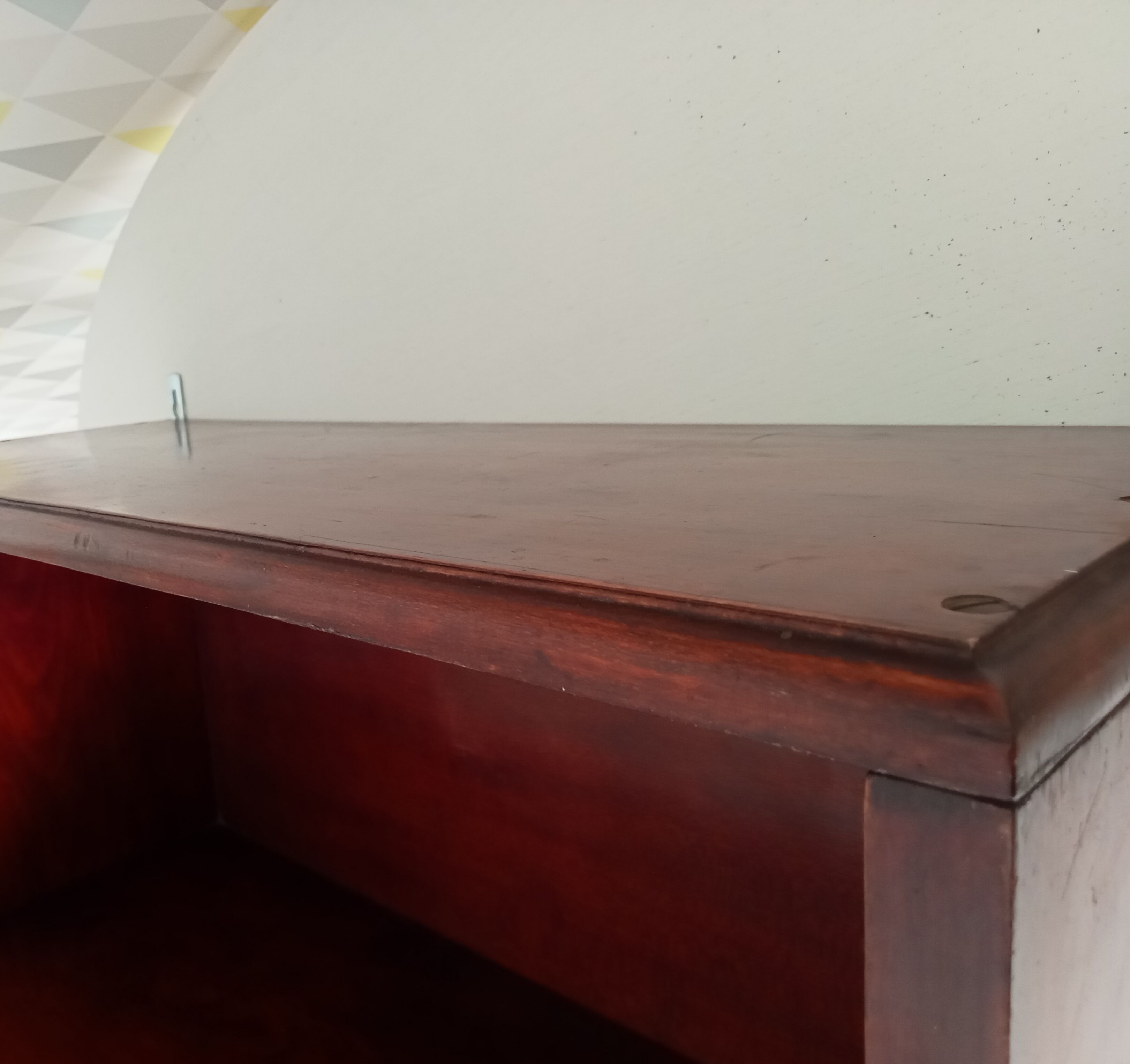 Vintage solid oak wall shelf