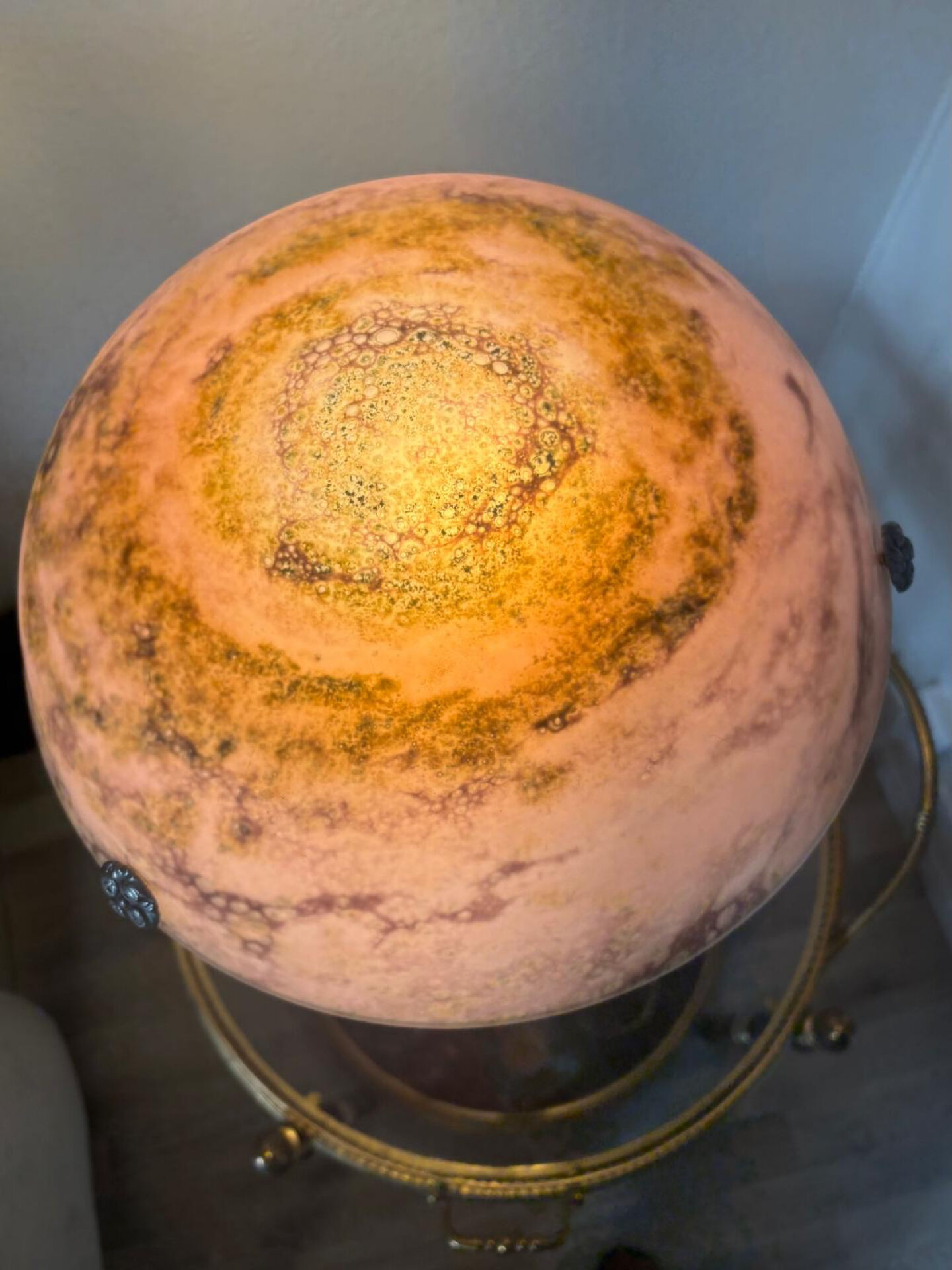 Large art deco mushroom lamp 1930 - jean noverdy - 60cm