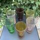 6 vintage 1960s Biot orangeade glasses