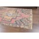 Vintage Turkish Oushak handmade wool cotton pink area rug 106x167